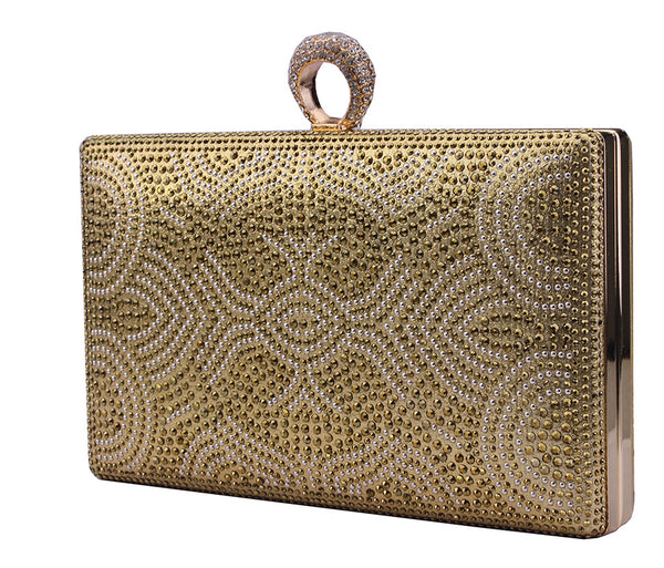 Capri Clutch Gold Shimmer